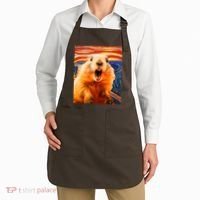 Funny Groundhog Day The Scream Painting Apron thumb 2