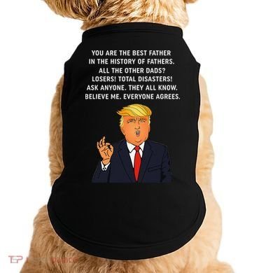 Funny Great Dad Donald Trump Fathers Day Gift Tee Doggie Tank