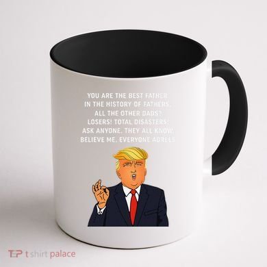 Funny Great Dad Donald Trump Fathers Day Gift Tee Coffee Mug back
