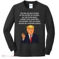 Funny Great Dad Donald Trump Fathers Day Gift Tee Kids Long Sleeve Shirt thumb 0