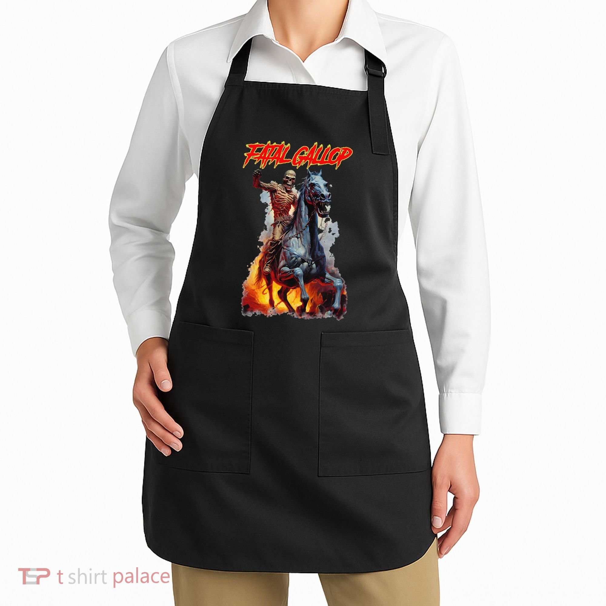 Fatal Gallop Diabolic Fear Black Horror Evil Monster Terror Apron