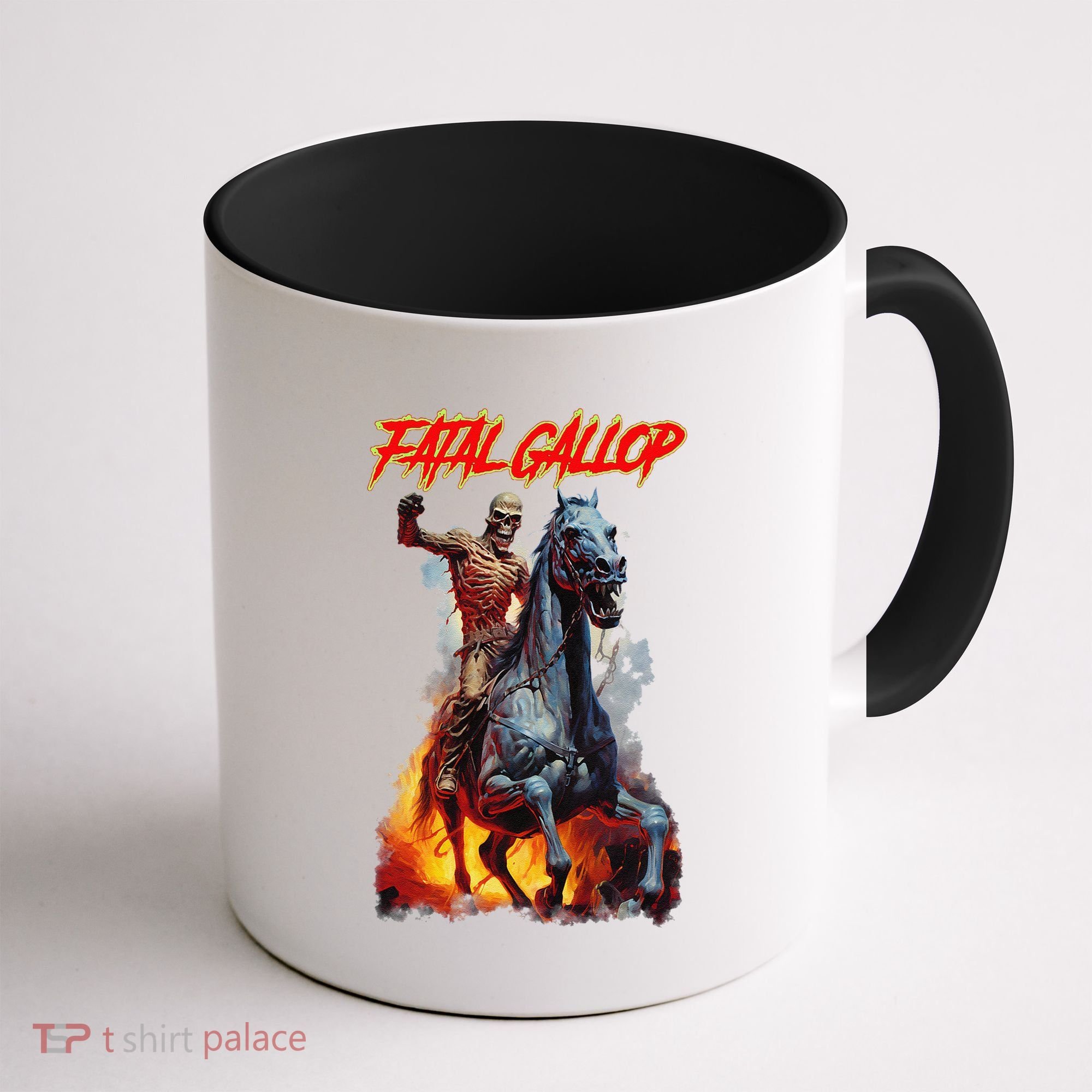 Fatal Gallop Diabolic Fear Black Horror Evil Monster Terror Coffee Mug