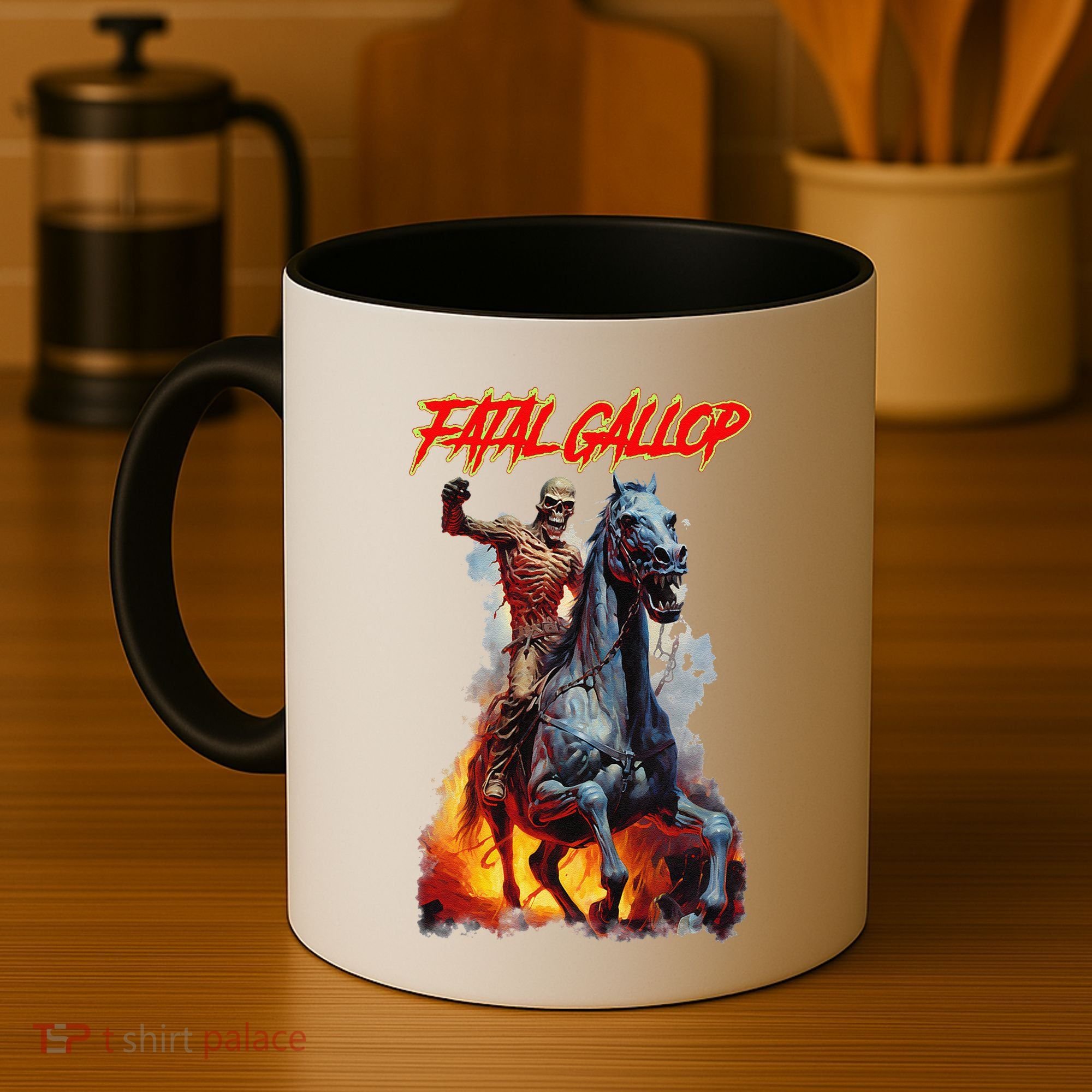 Fatal Gallop Diabolic Fear Black Horror Evil Monster Terror Coffee Mug