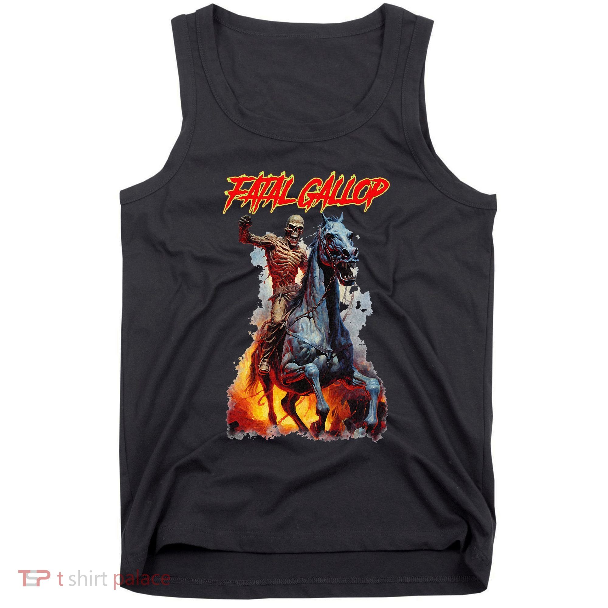 Fatal Gallop Diabolic Fear Black Horror Evil Monster Terror Tank Top