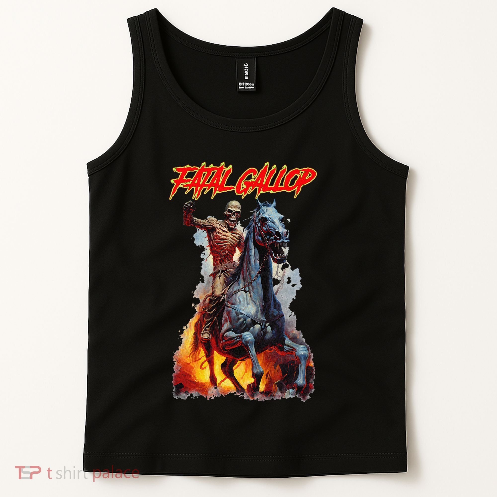 Fatal Gallop Diabolic Fear Black Horror Evil Monster Terror Tank Top