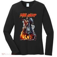 Fatal Gallop Diabolic Fear Black Horror Evil Monster Terror Women's Long Sleeve Shirt thumb 0