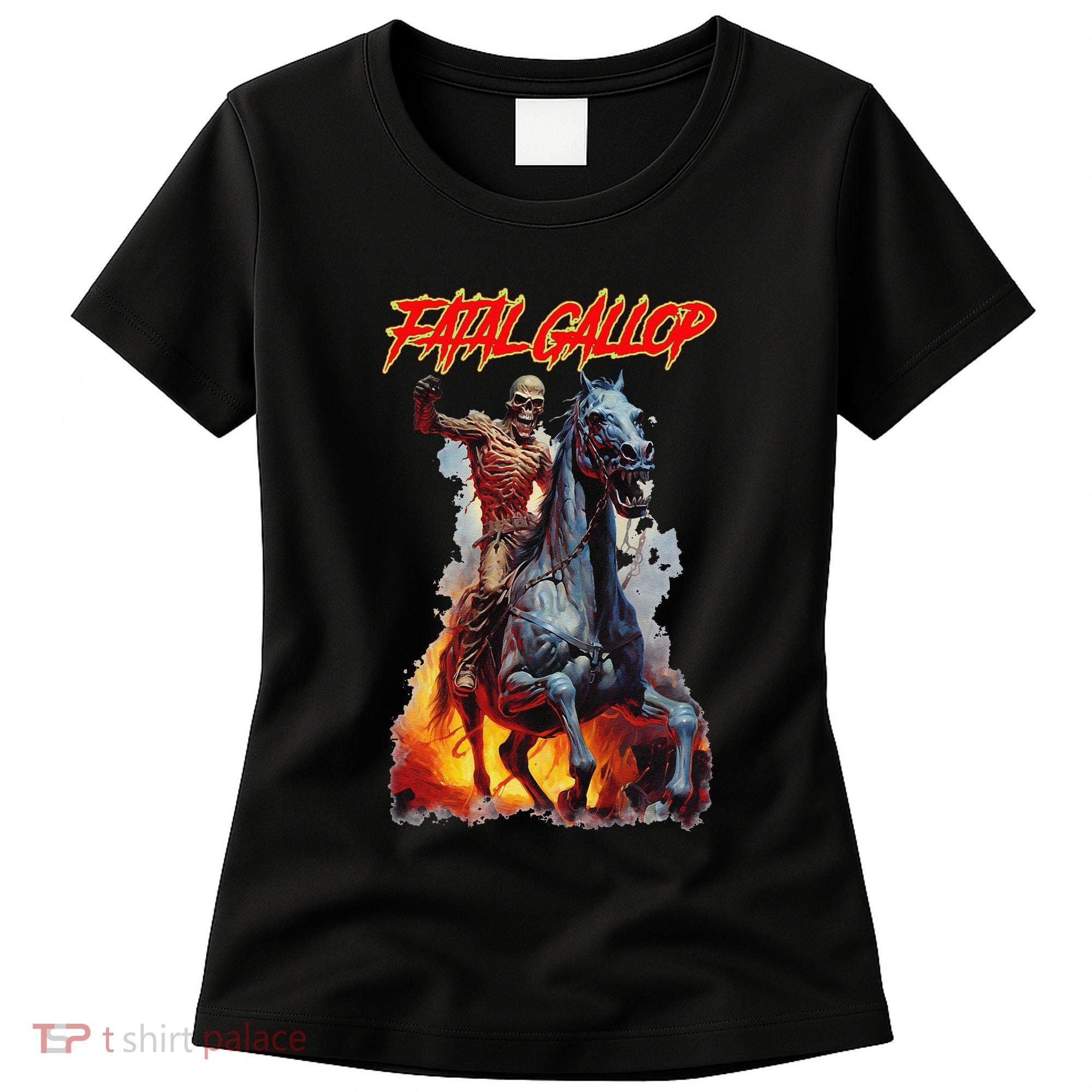 Fatal Gallop Diabolic Fear Black Horror Evil Monster Terror Women's T-Shirt