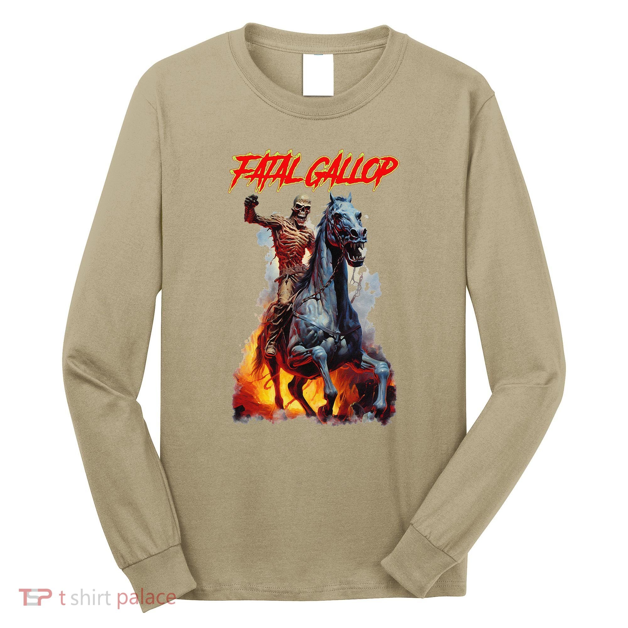 Fatal Gallop Diabolic Fear Black Horror Evil Monster Terror Long Sleeve Shirt