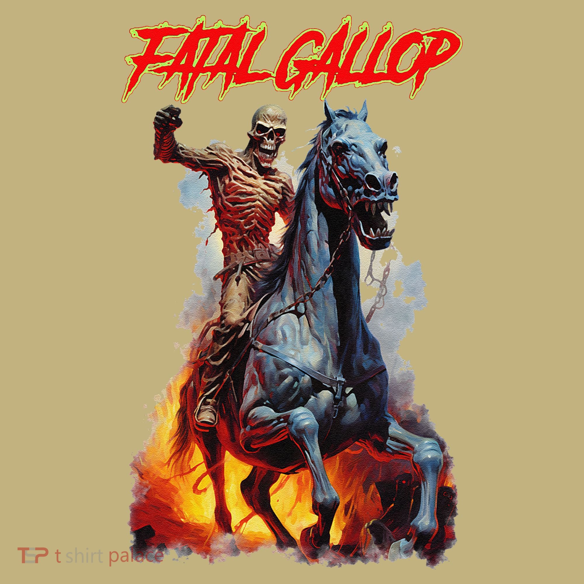 Fatal Gallop Diabolic Fear Black Horror Evil Monster Terror T-Shirt