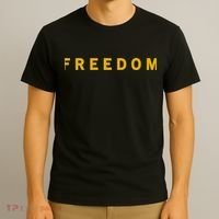 Freedom Gold Eddition Print Charlie Kirk T-Shirt thumb 3