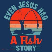 Fishing Gifts Even Jesus Had A Fish Story Funny Visor thumb 3