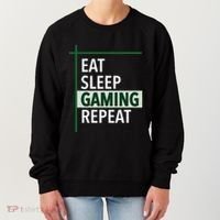 Funny Gamer Eat Sleep Anime Gaming Repeat Meaningful Gift Women's Sweatshirt thumb 0