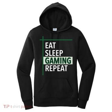 Funny Gamer Eat Sleep Anime Gaming Repeat Meaningful Gift Women's Hoodie