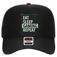 Funny Gamer Eat Sleep Anime Gaming Repeat Meaningful Gift Hat thumb 0