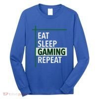 Funny Gamer Eat Sleep Anime Gaming Repeat Meaningful Gift Long Sleeve Shirt thumb 0