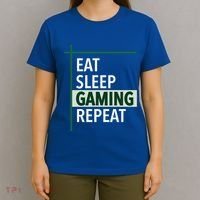 Funny Gamer Eat Sleep Anime Gaming Repeat Meaningful Gift T-Shirt thumb 4