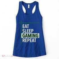 Funny Gamer Eat Sleep Anime Gaming Repeat Meaningful Gift Women's Tank Top thumb 0