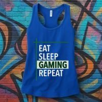 Funny Gamer Eat Sleep Anime Gaming Repeat Meaningful Gift Women's Tank Top thumb 3