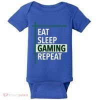 Funny Gamer Eat Sleep Anime Gaming Repeat Meaningful Gift Baby Bodysuit thumb 0