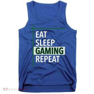 Funny Gamer Eat Sleep Anime Gaming Repeat Meaningful Gift Tank Top