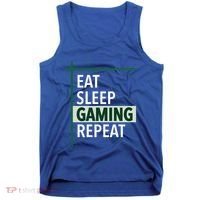 Funny Gamer Eat Sleep Anime Gaming Repeat Meaningful Gift Tank Top thumb 0