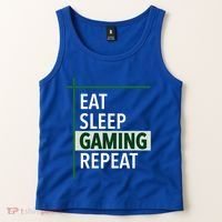 Funny Gamer Eat Sleep Anime Gaming Repeat Meaningful Gift Tank Top thumb 2