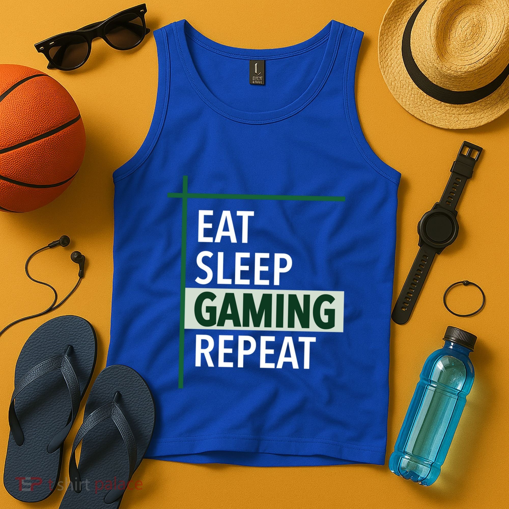 Funny Gamer Eat Sleep Anime Gaming Repeat Meaningful Gift Tank Top