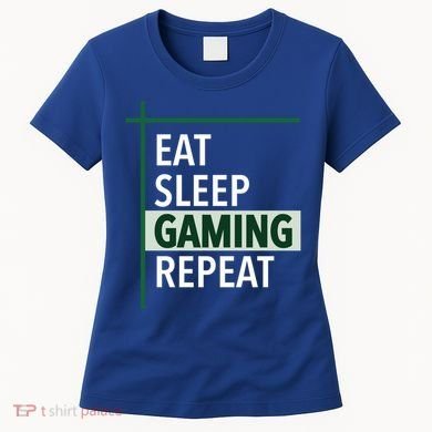 Funny Gamer Eat Sleep Anime Gaming Repeat Meaningful Gift Women's T-Shirt