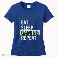 Funny Gamer Eat Sleep Anime Gaming Repeat Meaningful Gift Women's T-Shirt thumb 0