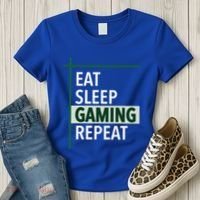 Funny Gamer Eat Sleep Anime Gaming Repeat Meaningful Gift Women's T-Shirt thumb 3