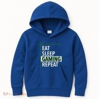 Funny Gamer Eat Sleep Anime Gaming Repeat Meaningful Gift Kids Hoodie thumb 0
