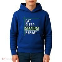 Funny Gamer Eat Sleep Anime Gaming Repeat Meaningful Gift Kids Hoodie thumb 4