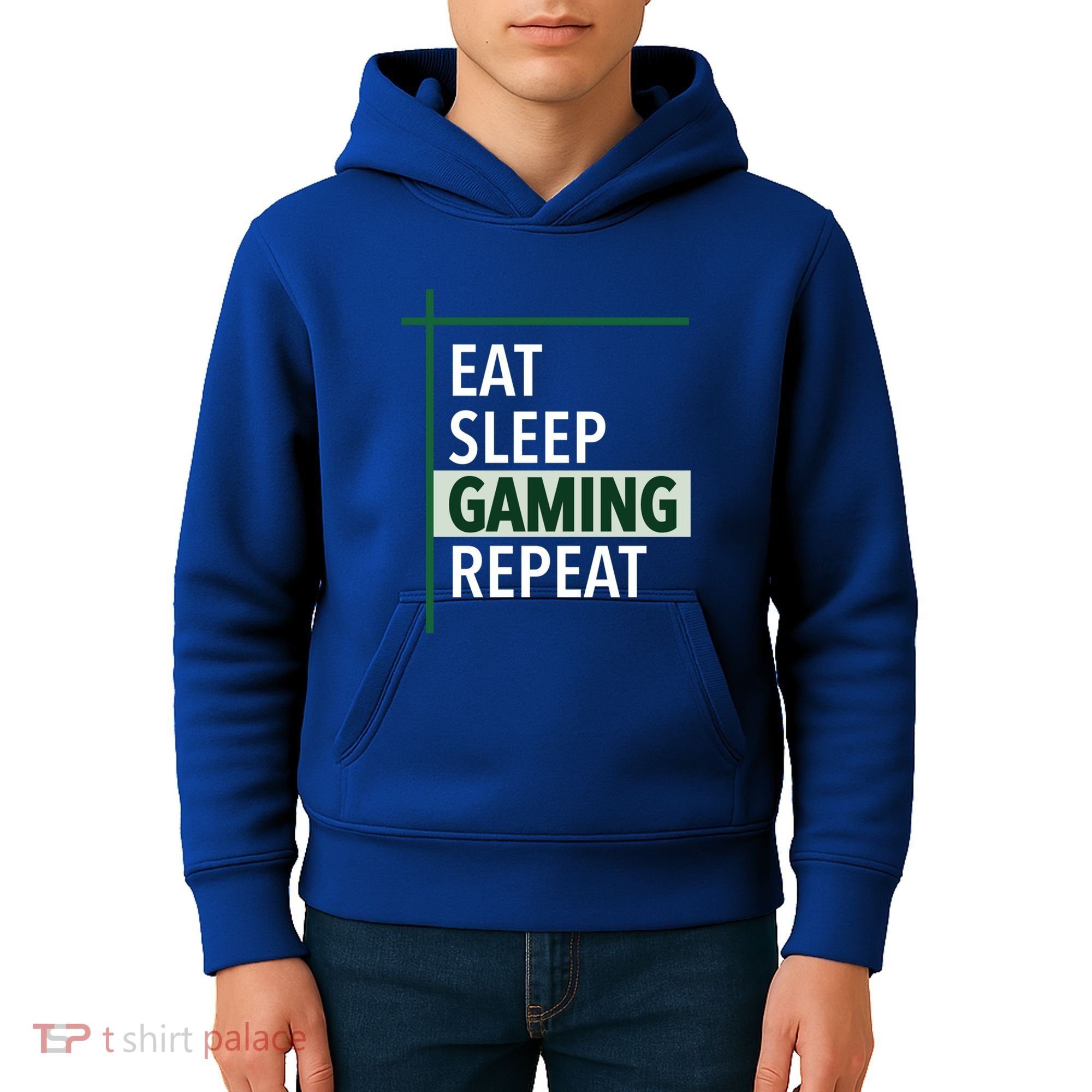 Funny Gamer Eat Sleep Anime Gaming Repeat Meaningful Gift Kids Hoodie