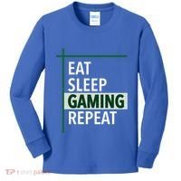 Funny Gamer Eat Sleep Anime Gaming Repeat Meaningful Gift Kids Long Sleeve Shirt thumb 0