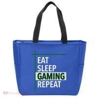 Funny Gamer Eat Sleep Anime Gaming Repeat Meaningful Gift Tote Bag thumb 0