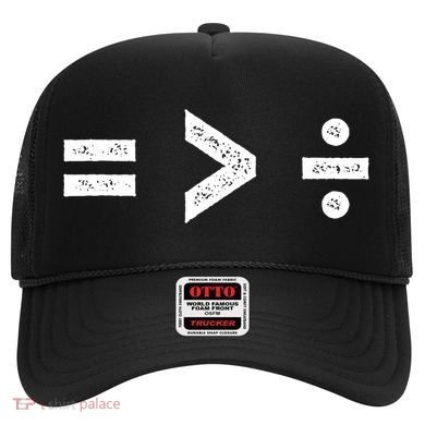 Funny Gift Equality Is Greater Than Division Symbols Gift Hat