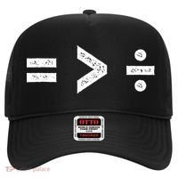 Funny Gift Equality Is Greater Than Division Symbols Gift Hat thumb 0