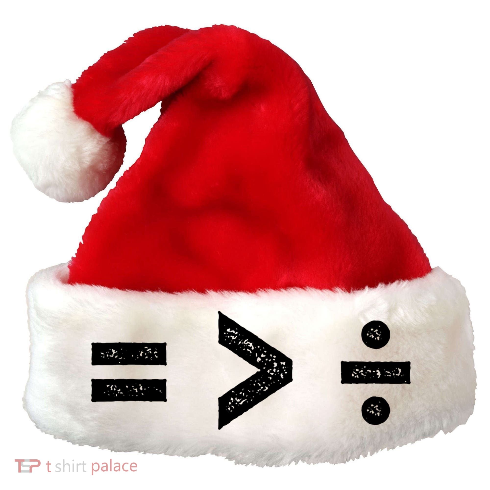 Funny Gift Equality Is Greater Than Division Symbols Gift Santa Hat