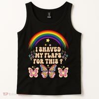 Funny Groovy Embarrassing I Shaved My Flaps For This Tank Top thumb 2