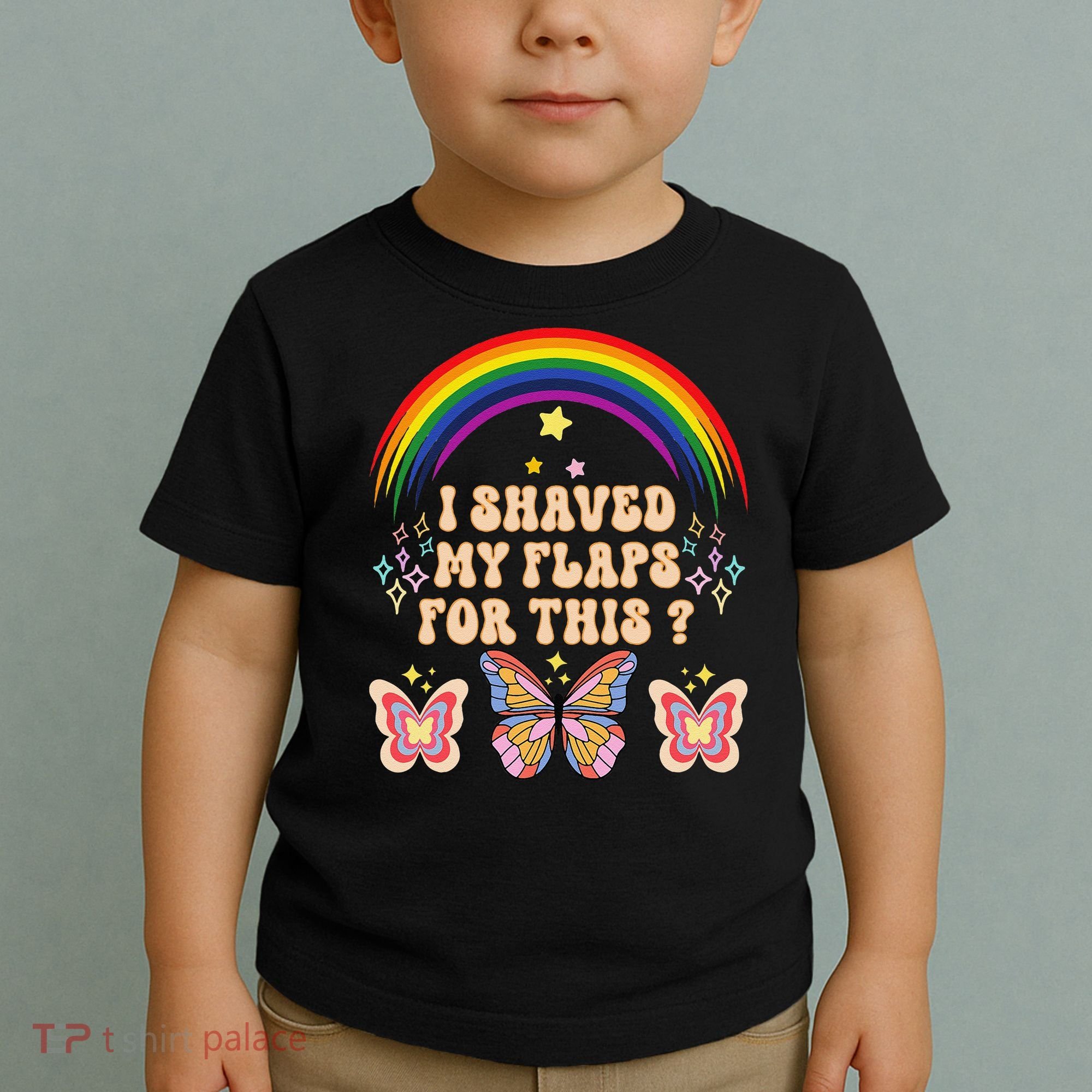 Funny Groovy Embarrassing I Shaved My Flaps For This Toddler T-Shirt