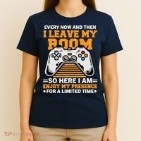 Funny Gamer Every Now And Then I Leave My Room Gaming Lover T-Shirt thumb 4