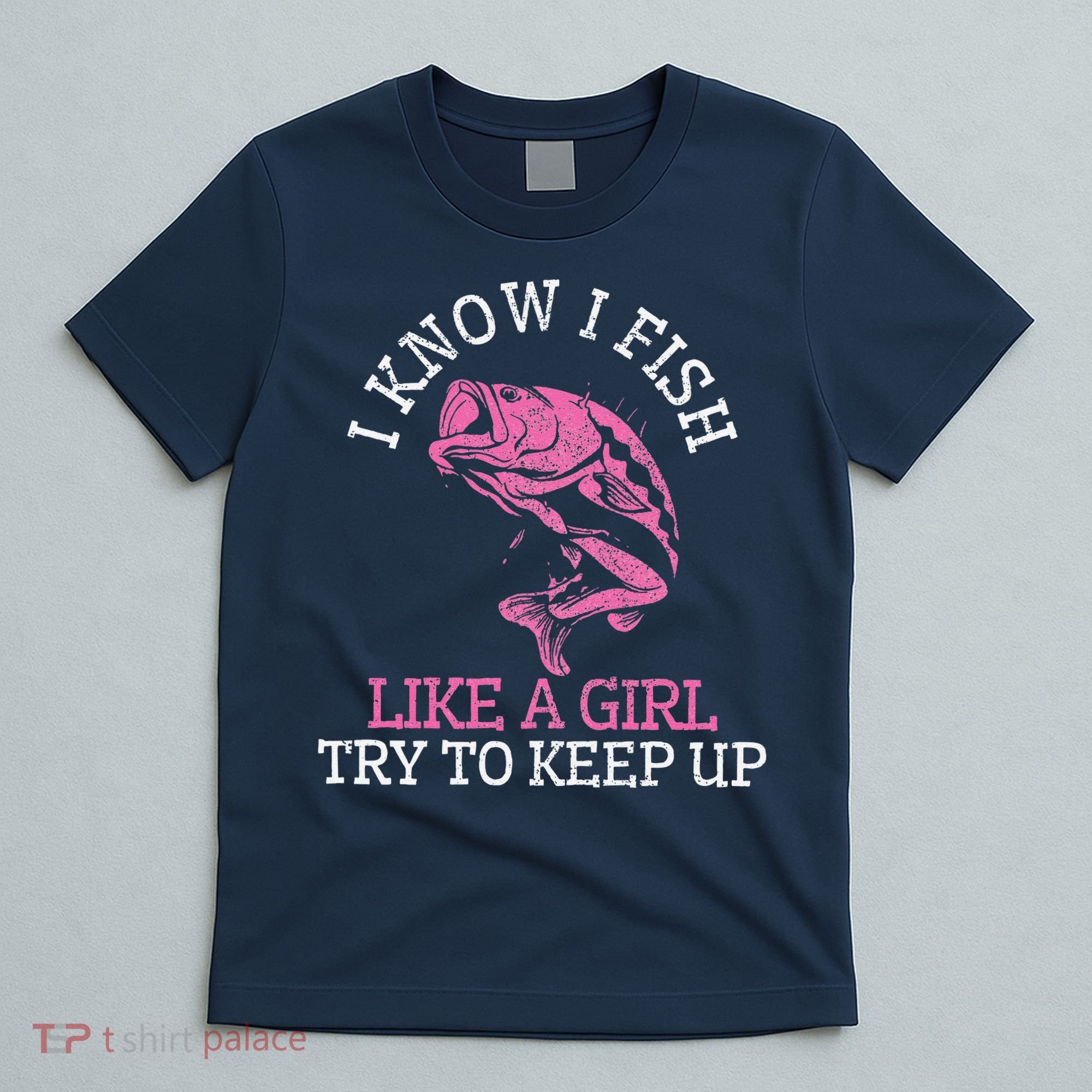 Fishing Girl Funny Cute Fish Bass Fisherman Gift T-Shirt