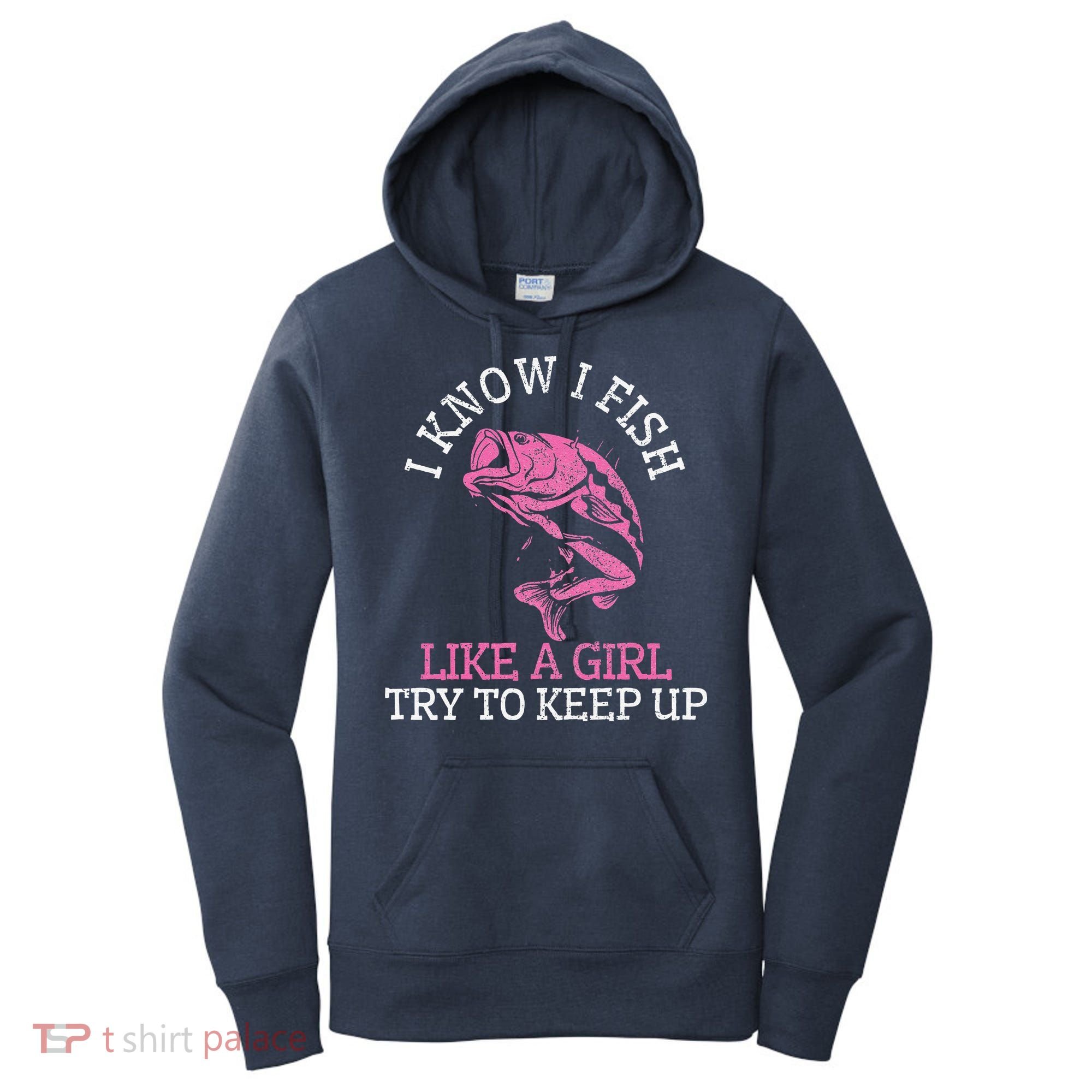 Fishing Girl Funny Cute Fish Bass Fisherman Gift Women's Hoodie