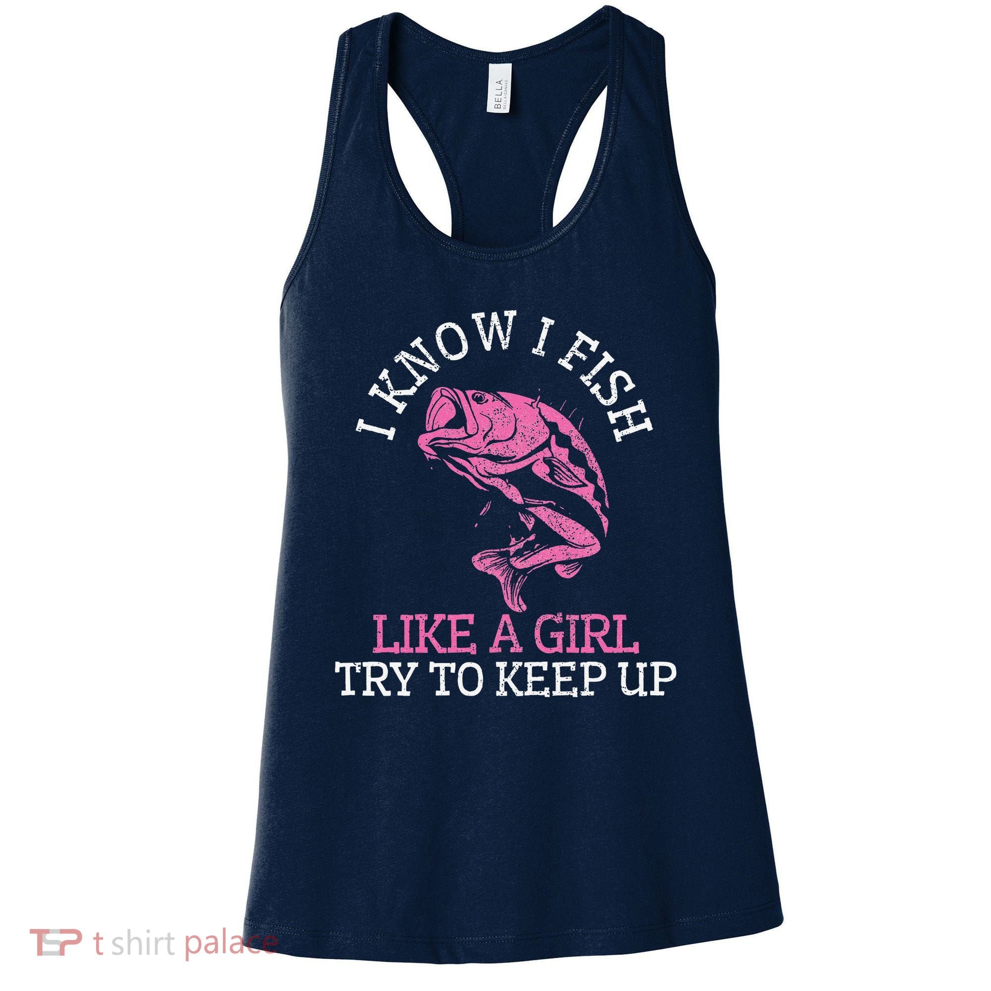 Fishing Girl Funny Cute Fish Bass Fisherman Gift Women's Tank Top