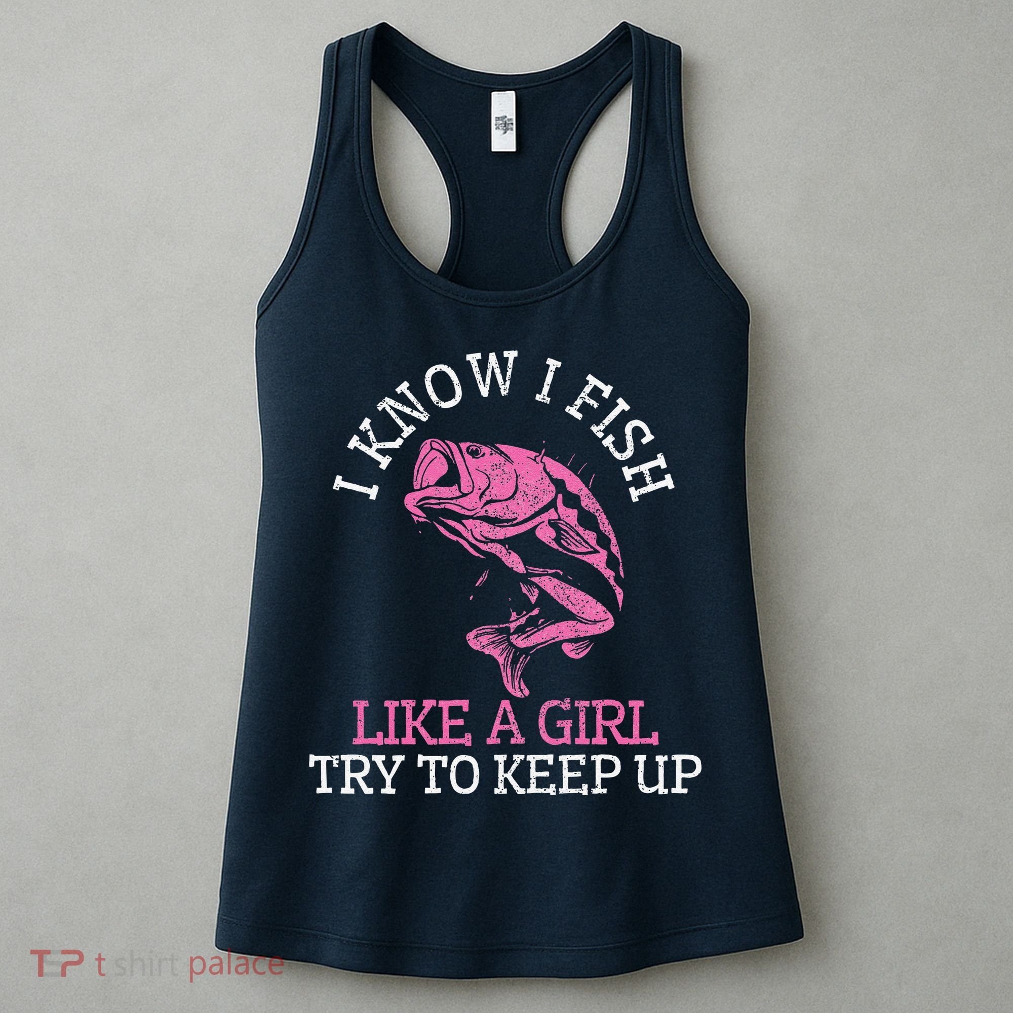 Fishing Girl Funny Cute Fish Bass Fisherman Gift Women's Tank Top