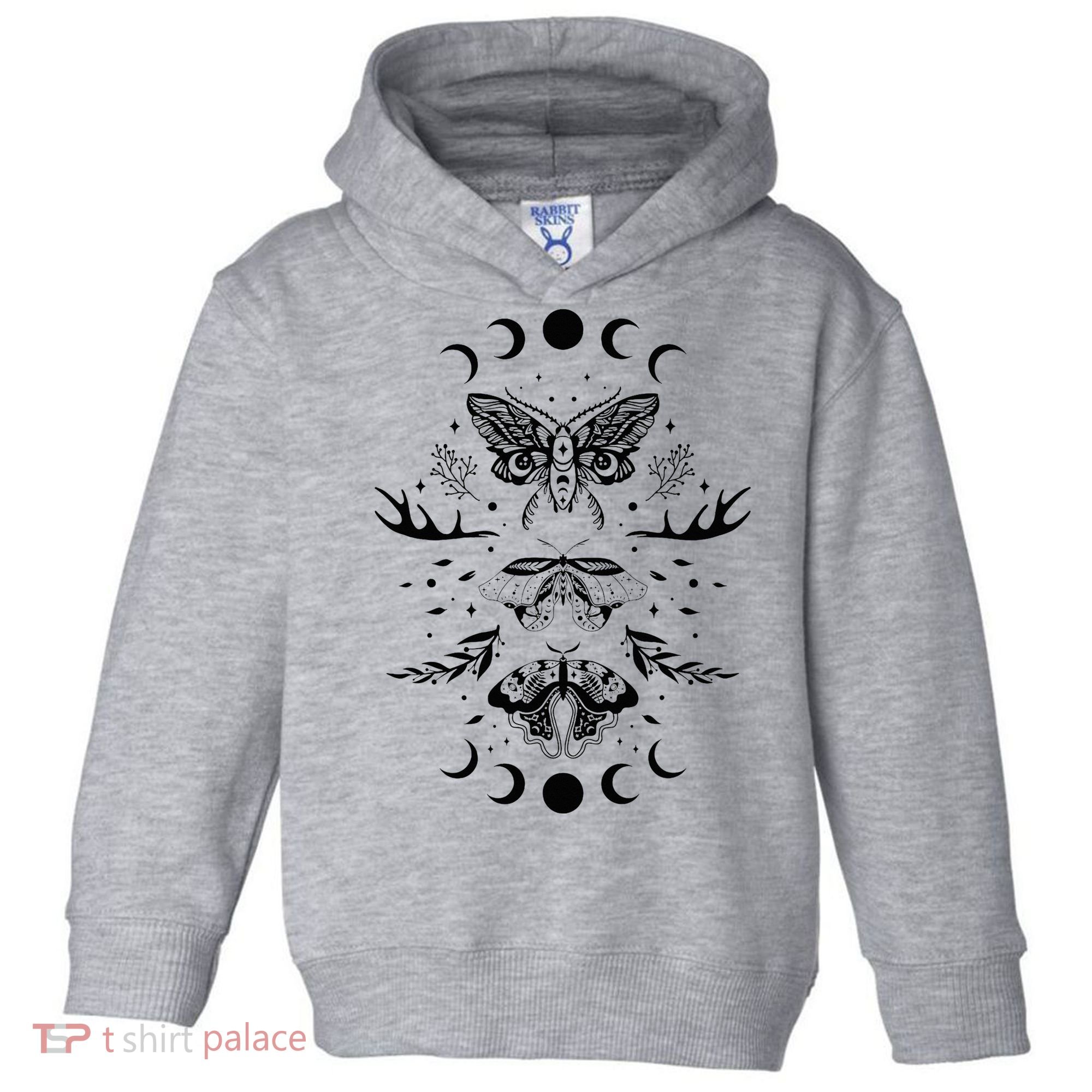 Fairy Grunge Fairycore Aesthetic Goth Luna Moth Butterfly Toddler Hoodie