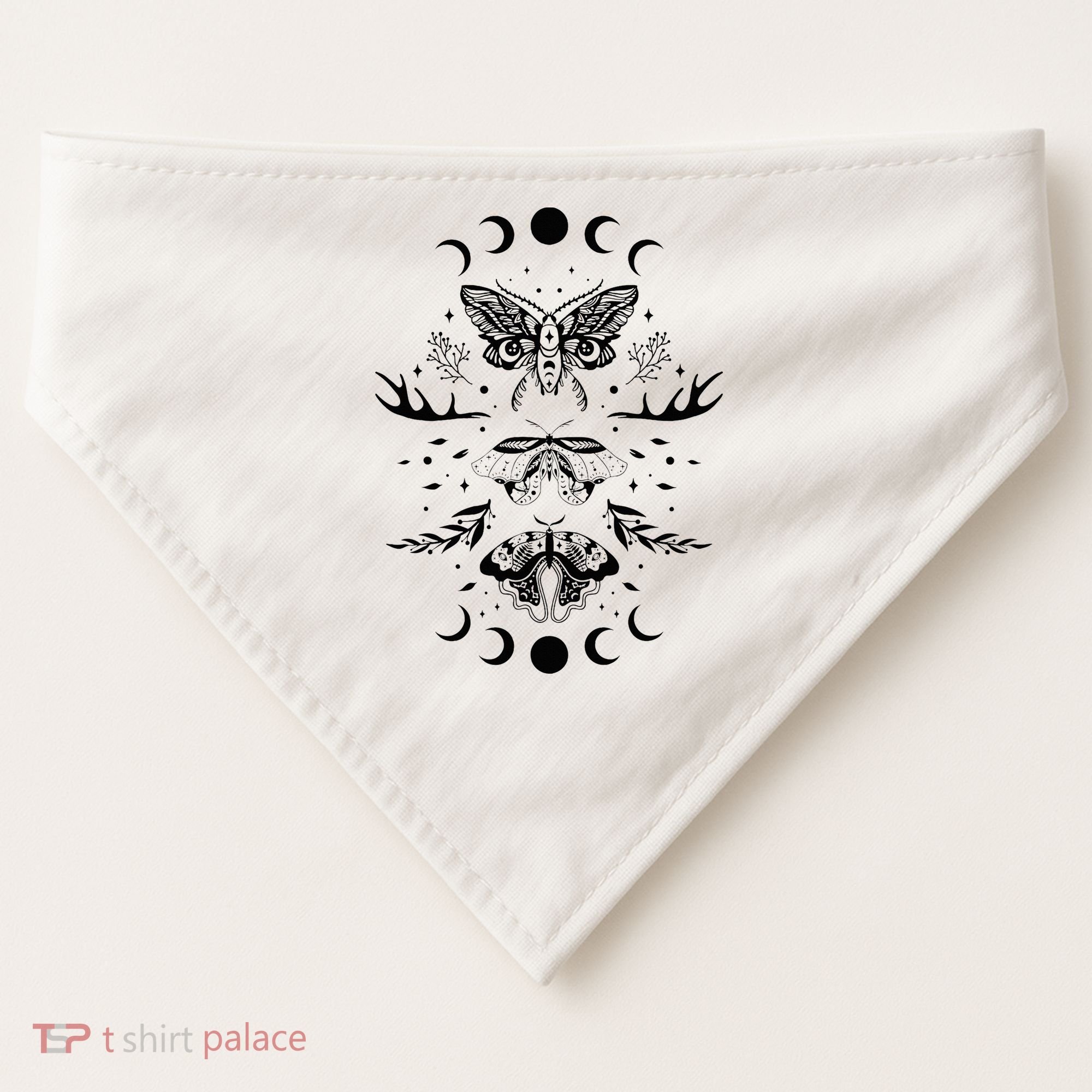 Fairy Grunge Fairycore Aesthetic Goth Luna Moth Butterfly USA-Made Doggie Bandana