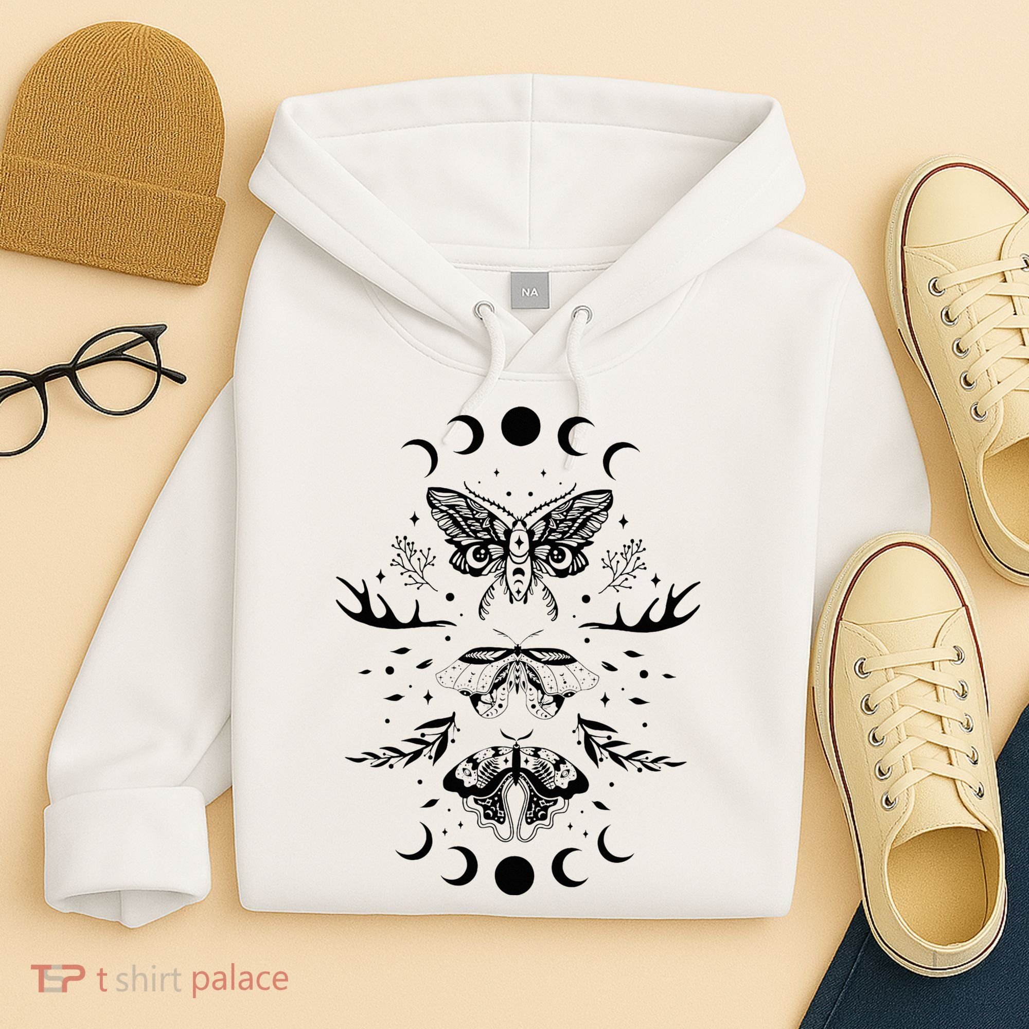 Fairy Grunge Fairycore Aesthetic Goth Luna Moth Butterfly Hoodie