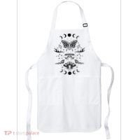 Fairy Grunge Fairycore Aesthetic Goth Luna Moth Butterfly Apron thumb 0
