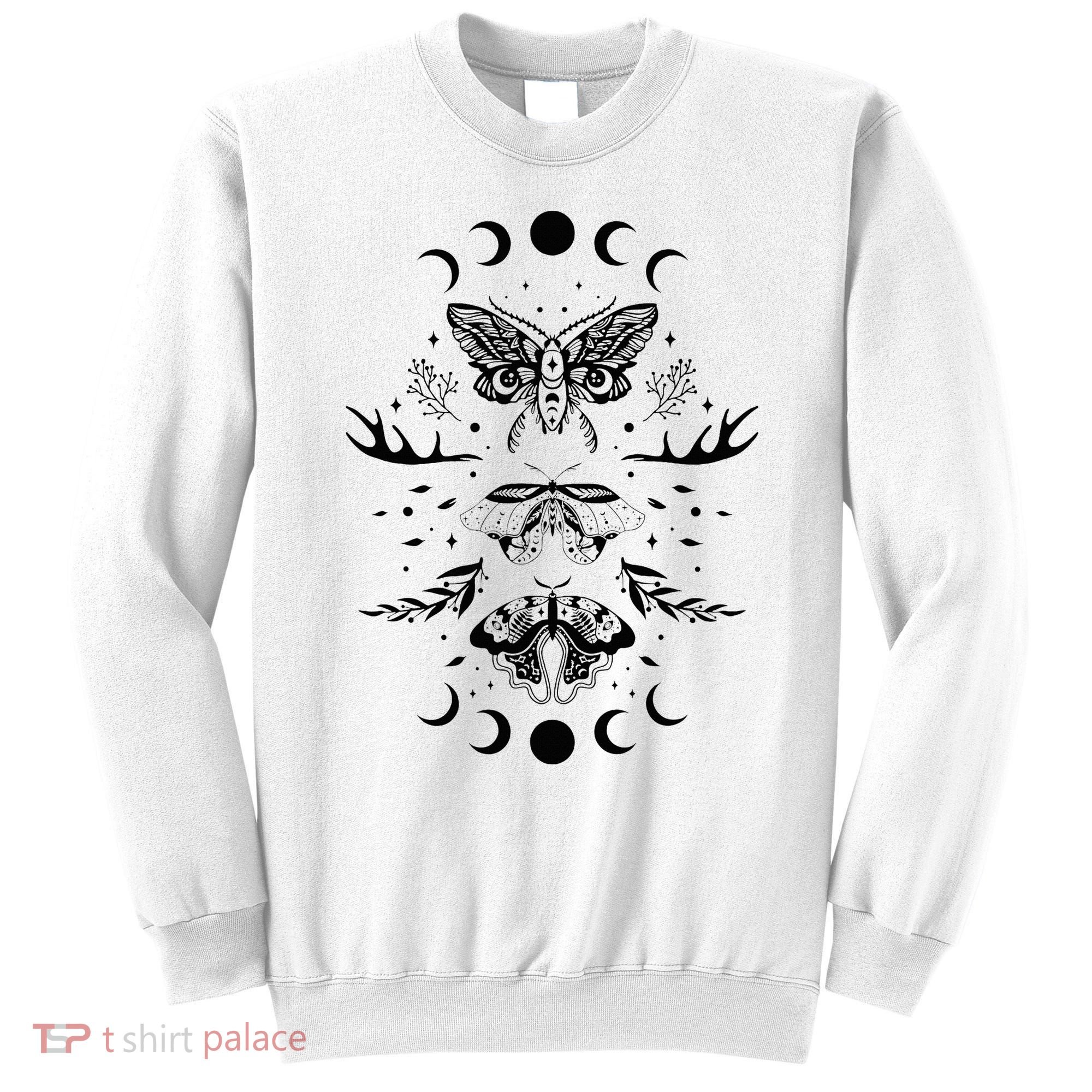 Fairy Grunge Fairycore Aesthetic Goth Luna Moth Butterfly Sweatshirt
